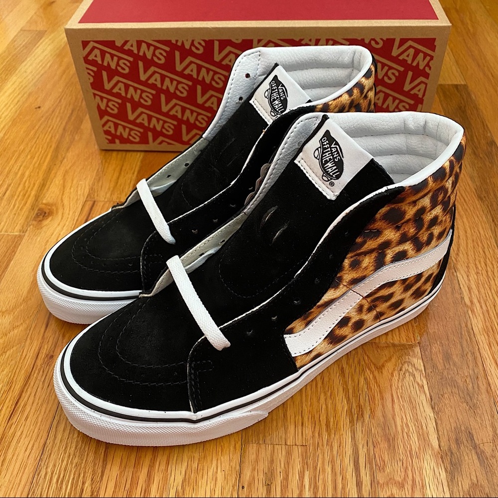 Vans Sk8-Hi Leopard Print Women’s Sneakers - Picture 2 of 6